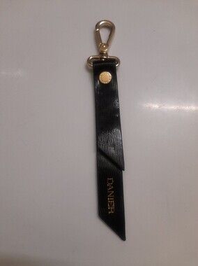 Danier Black Epi Leather Key Strap Bag Charm